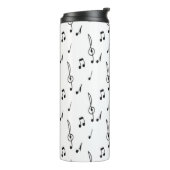 音楽ノートパターンミュージックテーマトレブルクレフ、 音符記号 タンブラー (回転左)