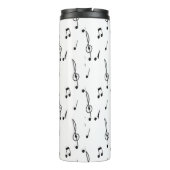 音楽ノートパターンミュージックテーマトレブルクレフ、 音符記号 タンブラー (裏面)