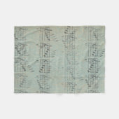 音楽ノートパターンミュージックテーマフリースブランケット フリースブランケット (正面(横))