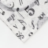 音楽ノートパターンミュージックテーマフリースブランケット フリースブランケット (角)