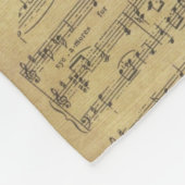 音楽ノートパターンミュージックテーマフリースブランケット フリースブランケット (角)