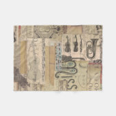 音楽ノートパターンミュージックテーマフリースブランケット フリースブランケット (正面(横))