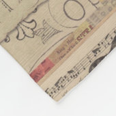 音楽ノートパターンミュージックテーマフリースブランケット フリースブランケット (角)