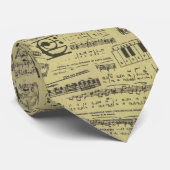 音楽ノートパターン音楽テーマネクタイ ネクタイ (ロール)