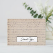音楽ノートパターン音楽テーマミュージシャン サンキューカード (スタンド正面)