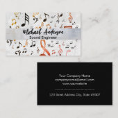 音楽ノートパターン 名刺 (正面/裏面)