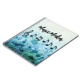 音楽ノートパーソナライズされた先生ミュージシャンフローラ ノートブック (左側)