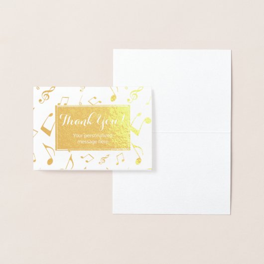音楽ノートパーソナライズされた実在ゴールドフォイル 箔カード (ディスプレー)