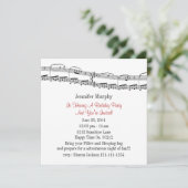 音楽ノートパーティの招待状 招待状 (スタンド正面)