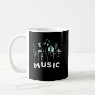 音楽ノートビニールギター音楽愛好家 コーヒーマグカップ