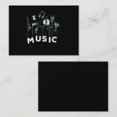 音楽ノートビニールギター音楽愛好家 名刺 (正面/裏面)