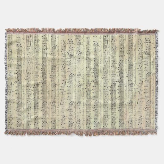 音楽ノートブランケット音楽テーマ スローブランケット (正面)