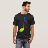 音楽ノートミュージカル鍵ミュージシャン歌手の色タット Tシャツ (正面フル)
