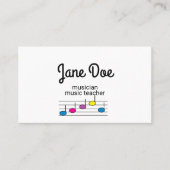 音楽ノートミュージシャンのパーソナライカラフルズ 名刺 (正面)