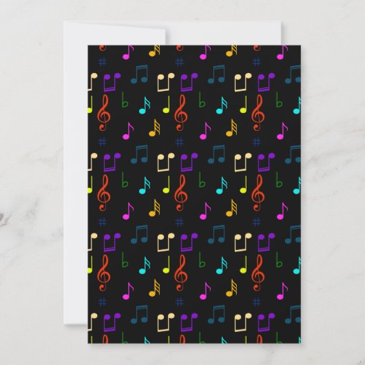 音楽ノートミュージシャンギフト音楽記号アート愛好家 サンキューカード (正面)