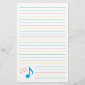 音楽ノートミュージシャン先生ひな形 便箋 (裏面)