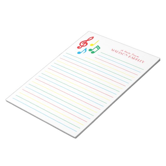 音楽ノートミュージシャン先生 ノートパッド (アングル)