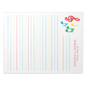 音楽ノートミュージシャン先生 ノートパッド (正面)