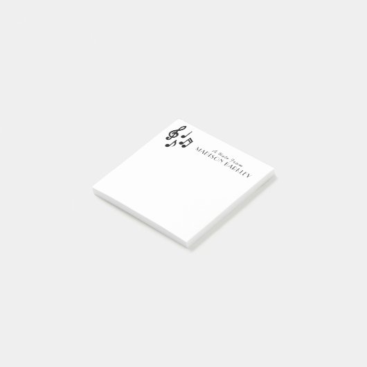 音楽ノートミュージシャン先生 ポストイット (アングル)