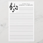 音楽ノートミュージシャン先生 便箋 (正面)