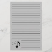 音楽ノートミュージシャン先生 便箋 (裏面)