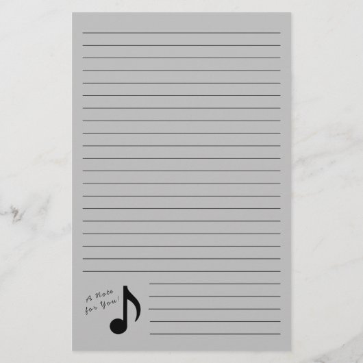 音楽ノートミュージシャン先生 便箋 (裏面)