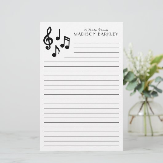 音楽ノートミュージシャン先生 便箋 (スタンド正面)