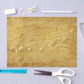 音楽ノートヴィンテージ紙 薄葉紙 (クラフト)