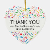 音楽ノート先生ギフトクリスマス セラミックオーナメント (正面)