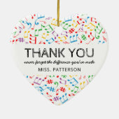 音楽ノート先生ギフトクリスマス セラミックオーナメント (裏面)