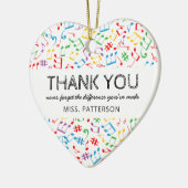 音楽ノート先生ギフトクリスマス セラミックオーナメント (左)