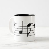 音楽ノート及びスタッフ ツートーンマグカップ (正面左)