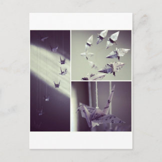 音楽ノート折り紙クレーンモバイル ポストカード