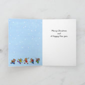 音楽ノート曲子供へ – クリスマスグリーティングカード シーズンカード (内部)