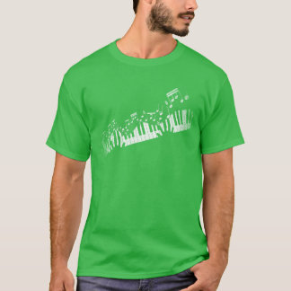 音楽ノート楽器ピアニストのアイデアピアノ Tシャツ