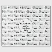 音楽ノート私達はメリークリスマスのコードを望みます ラッピングペーパー (フラット)