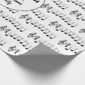 音楽ノート私達はメリークリスマスのコードを望みます ラッピングペーパー (角)