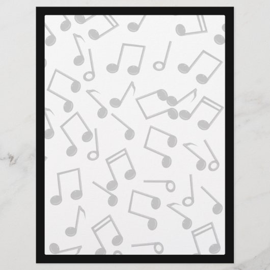 音楽ノート空白のオン(背景色の追加) チラシ (正面)