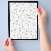 音楽ノート空白のオン(背景色の追加) チラシ (手)