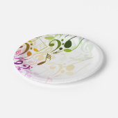 音楽ノート紙プレート ペーパープレート (アングル)