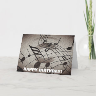 音楽ノート誕生日グリーティングカード カード