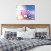 音楽ノート超現実的ファンタジー キャンバスプリント (インサイチュ (寝室))