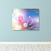 音楽ノート超現実的ファンタジー キャンバスプリント (インサイチュ (ウッドフロア))