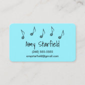 音楽ノート青い名刺 名刺 (正面)