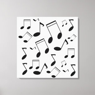 音楽ノート黒 キャンバスプリント