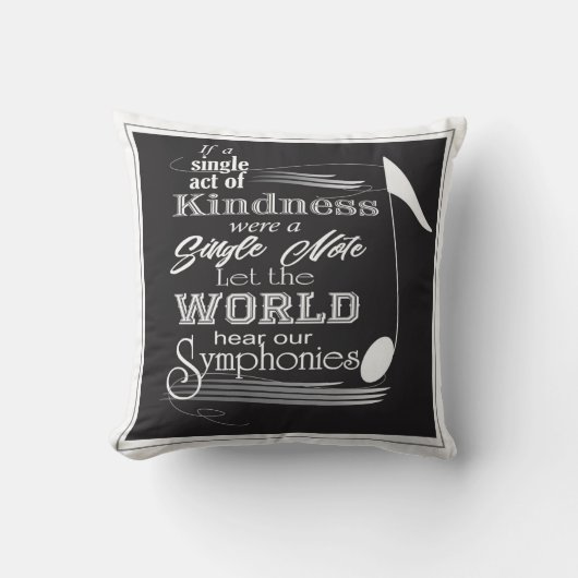 音楽ノート16x16枕 クッション (正面)