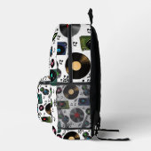 音楽ノート、アルバム、プレーヤー プリントバックパック (右)