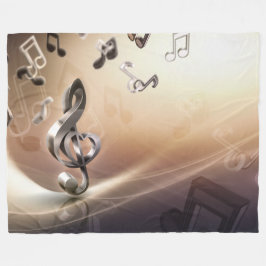 音楽ノート アーティスティック メロディ デザイン フリースブランケット