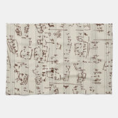 音楽ノート キッチンタオル (横)