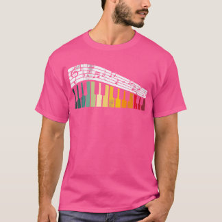 音楽ノート キーボード ピアノ Tシャツ